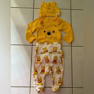 H&M x Disney Winnie the Pooh Character Matching Set w/ beanie 3 Months